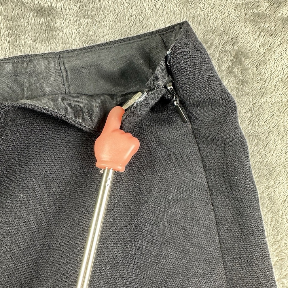 VTG 90s Carlisle 100% Wool Pants Women's 6 Black‎ Lined Side Zip Career Preppy - Picture 12 of 14